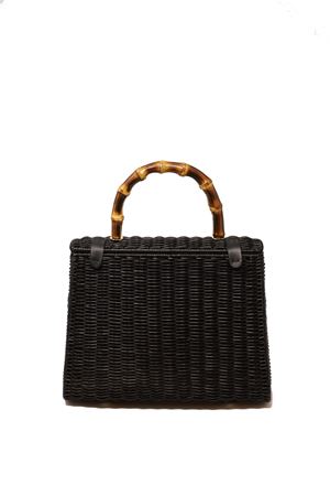 Mini handbag with bamboo handle Laboratorio Capri | 110NERO